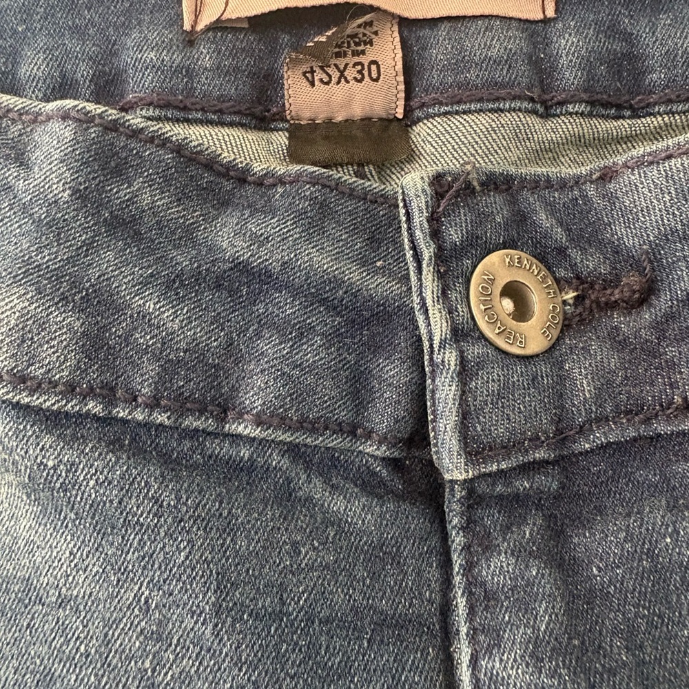 Kenneth Cole Men's Regular Fit Distressed Denim Jeans - Picture 3 of 9